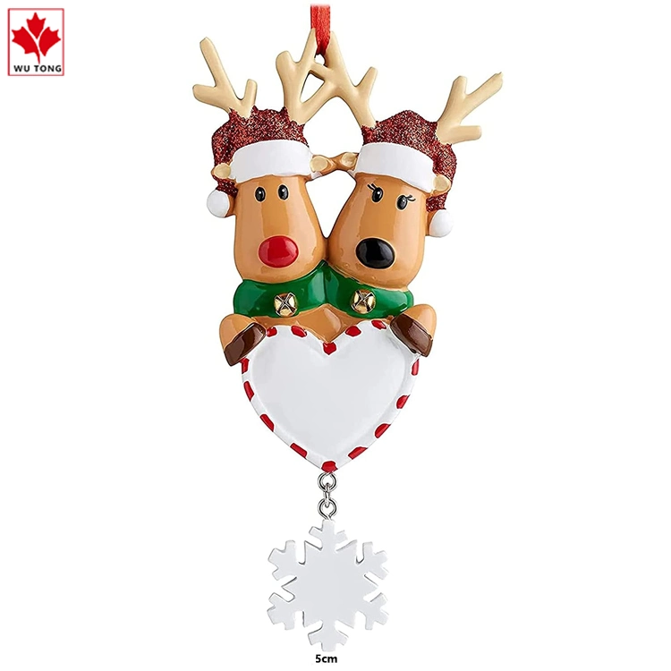 Christmas Tree Decoration, Cute Deer Winter Fun Family Resin Christmas Tree Home Decoration