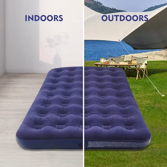 Luftmatratze aus PVC-Beflockung für Campingzwecke