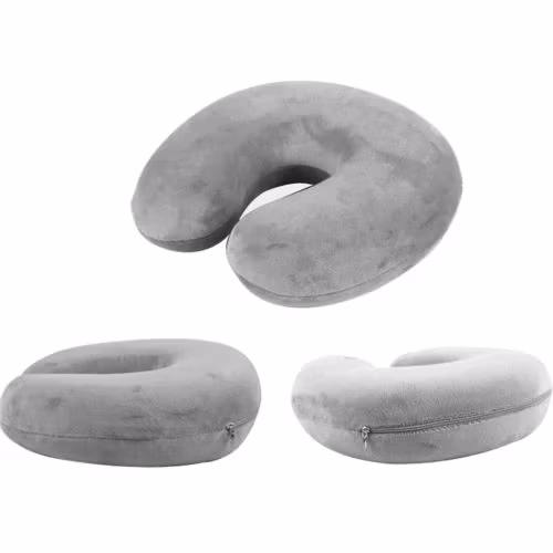 Individuelles Logo U-förmiges Reisekissen für Auto, Flug, aufblasbare Kissen, Nackenstütze, Massagekissen