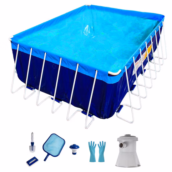 Maßgeschneiderter, rechteckiger, aufblasbarer Pool aus PVC für den Sommer im Freien