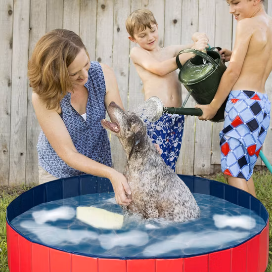 Tragbare PVC-Badewanne für Hunde, faltbarer Hundepool