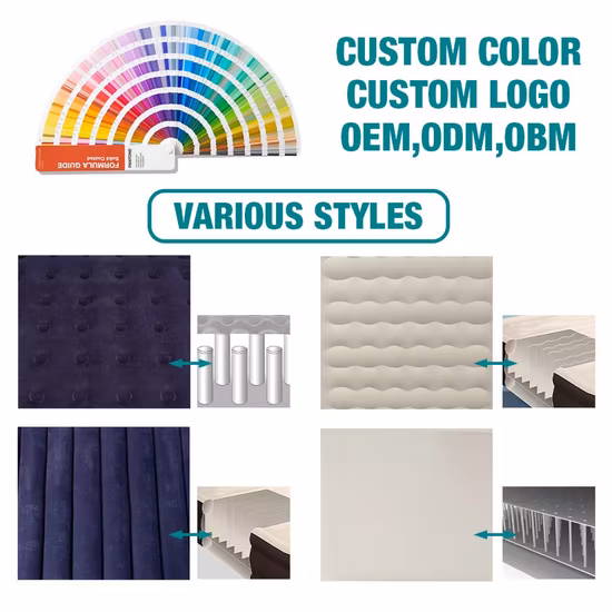 Beflockte Luftmatratze für Wohnzimmer und Camping im Freien